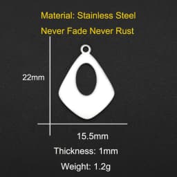 10pcs/lot 316 Stainless Steel Geometric Moon Star Waterdrop DIY Earring Connector Charm Wholesale Factory Price