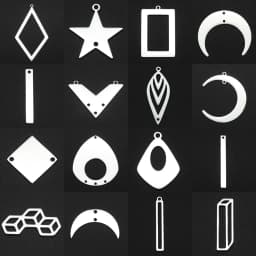 10pcs/lot 316 Stainless Steel Geometric Moon Star Waterdrop DIY Earring Connector Charm Wholesale Factory Price