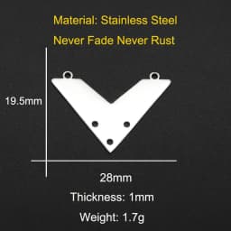 10pcs/lot 316 Stainless Steel Geometric Moon Star Waterdrop DIY Earring Connector Charm Wholesale Factory Price