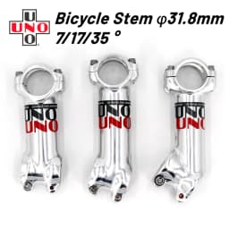 UNO Bike Stem 17 35 Degrees MTB Road Mountain Bike Handlebar Stem 60/70/80/90/100/110/120/130mm Ultralight Silver Bicycle Stem