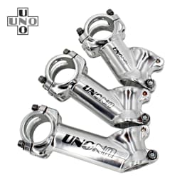 UNO Bike Stem 17 35 Degrees MTB Road Mountain Bike Handlebar Stem 60/70/80/90/100/110/120/130mm Ultralight Silver Bicycle Stem