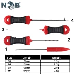 1-4pcs Carp Fishing Boilie Bait Drill Baiting Needle Gate Needle Pellet Hair Rigs Splicing Making Tools Rigs Loading Accessories