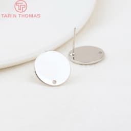 (2307)10PCS 10MM 15MM Hole 1MM 24K Gold Color Brass Matte Round Stud Earrings High Quality Jewelry Making Findings Accessories
