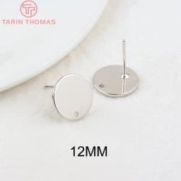 (2307)10PCS 10MM 15MM Hole 1MM 24K Gold Color Brass Matte Round Stud Earrings High Quality Jewelry Making Findings Accessories
