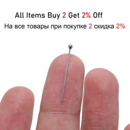 50-100pcs Stainless Steel Heads Eye Flat Head Pin Gold Silver Plated Ball Head Pins Findings For Jewelry Making  Accessories
