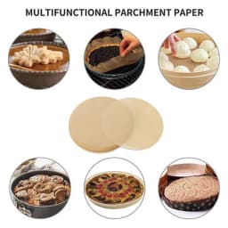 100Pcs Round Baking Sheet 15cm/20cm/23cm Parchment Paper Rounds Dual-Sided Wax Parchment Circles Barbecue Cookie Cooking Tool