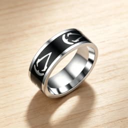 8mm Stainless Steel Game Ring for Men and Women Movie Ring