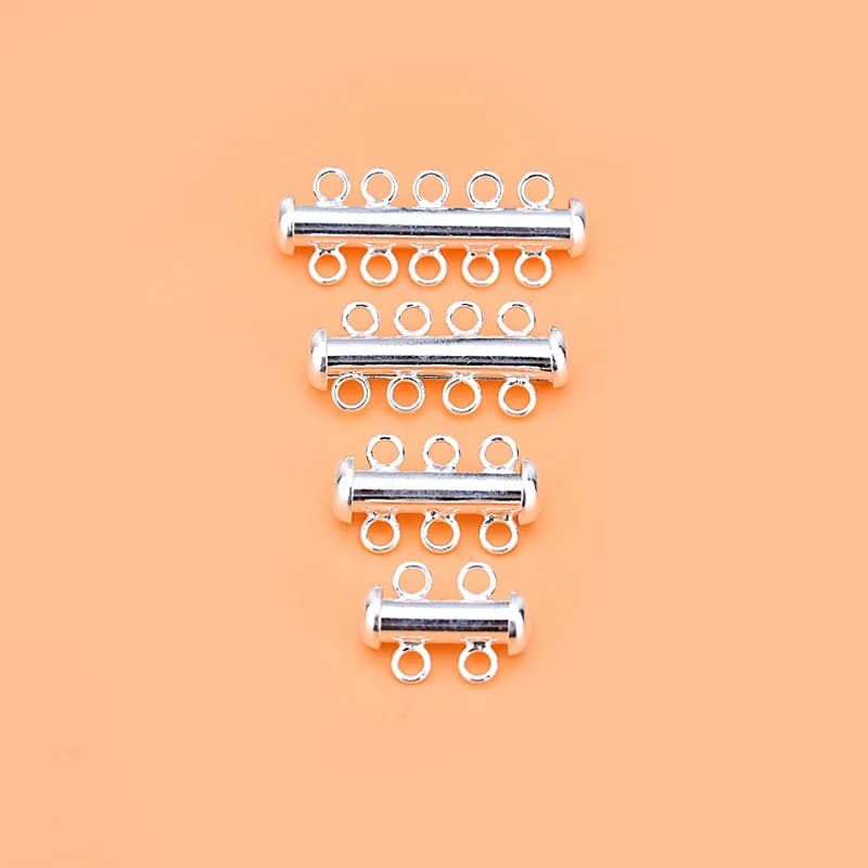 Bracelet necklace jewelry DIY accessories multi row 2 rows 3 rows 4 rows multi circle connecting buckle 925 silver button