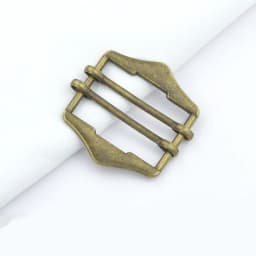 3 Pcs/pack Metal Two Slides Tri-Glide Buckles for Suit Vest Shoulder Leather Bag Strap Belt Slider Adjustment Rectangle Buckle