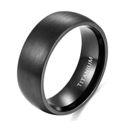 Kolmnsta 6/8mm Black Men Rings Brushed Male Pure Titanium Ring Cool Couple Wedding Band Unisex Dark anillo hombre Allergy free