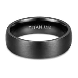Kolmnsta 6/8mm Black Men Rings Brushed Male Pure Titanium Ring Cool Couple Wedding Band Unisex Dark anillo hombre Allergy free