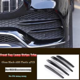 For Mercedes Benz GLE Class W167 V167 Coupe C167 AMG GLE53 2020-2023 Car Front Fog Lamp Strip Air Intake Grille Slats Trim Cover