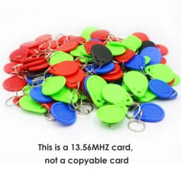 100pcs 13.56MHz IC M1 Keyfobs Tags Access Control System Kit RFID Key Finder Card Token Attendance Keychain ABS Waterproof
