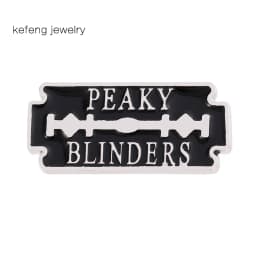 Peaky Blinder Fashion Razor Blade Pin Badge Metal Enamel Pins Brooch Backpack Accessory for Men Friends Fathers Gift
