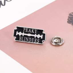Peaky Blinder Fashion Razor Blade Pin Badge Metal Enamel Pins Brooch Backpack Accessory for Men Friends Fathers Gift