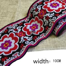 Embroidery Ethnic Jacquard Webbing Woven Tape Lace Ribbon Trim Width 10cm Tribal Boho DIY Garment Bag Accessories