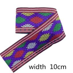 Embroidery Ethnic Jacquard Webbing Woven Tape Lace Ribbon Trim Width 10cm Tribal Boho DIY Garment Bag Accessories