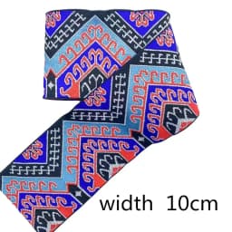 Embroidery Ethnic Jacquard Webbing Woven Tape Lace Ribbon Trim Width 10cm Tribal Boho DIY Garment Bag Accessories