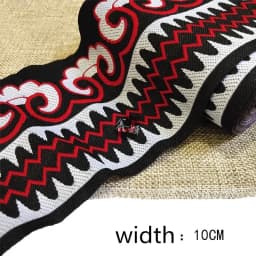 Embroidery Ethnic Jacquard Webbing Woven Tape Lace Ribbon Trim Width 10cm Tribal Boho DIY Garment Bag Accessories