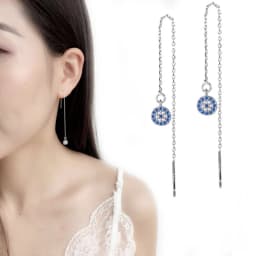 Retro Turkish Devil's Evil Eye Earrings Blue Eye Clear CZ Crystal Stud Earrings for Women Wedding Jewelry Brincos