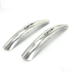 Retro Bike Fender Stainless Steel Mudguard 24/26 Inch 700C City Bicycle Fenders Silver 1Pair