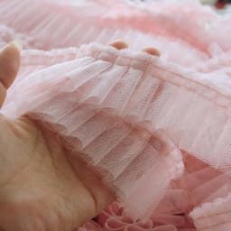 2 Meters Ruffle Mesh Lace 5CM Pleated Fold Collar Sewing Trim Ribbon DIY Crafts Clothes Wedding Dress Supply