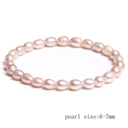 Natural Freshwater Pearl Bracelets Elegant Baroque Pearls Beaded Bracelet for Women Men Elastic Chain Fine Jewelry Wedding Gifts