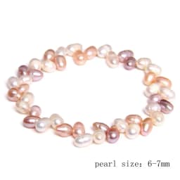 Natural Freshwater Pearl Bracelets Elegant Baroque Pearls Beaded Bracelet for Women Men Elastic Chain Fine Jewelry Wedding Gifts