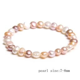 Natural Freshwater Pearl Bracelets Elegant Baroque Pearls Beaded Bracelet for Women Men Elastic Chain Fine Jewelry Wedding Gifts