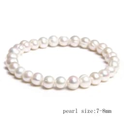 Natural Freshwater Pearl Bracelets Elegant Baroque Pearls Beaded Bracelet for Women Men Elastic Chain Fine Jewelry Wedding Gifts