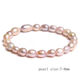 Natural Freshwater Pearl Bracelets Elegant Baroque Pearls Beaded Bracelet for Women Men Elastic Chain Fine Jewelry Wedding Gifts