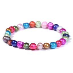 Natural Freshwater Pearl Bracelets Elegant Baroque Pearls Beaded Bracelet for Women Men Elastic Chain Fine Jewelry Wedding Gifts