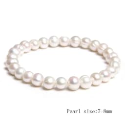 Natural Freshwater Pearl Bracelets Elegant Baroque Pearls Beaded Bracelet for Women Men Elastic Chain Fine Jewelry Wedding Gifts