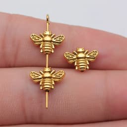 WYSIWYG 20pcs 12x8mm Antique Silver Color Antique Bronze Color Antique Gold Color Bee Beads For Making DIY Jewelry Findings
