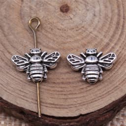 WYSIWYG 20pcs 12x8mm Antique Silver Color Antique Bronze Color Antique Gold Color Bee Beads For Making DIY Jewelry Findings