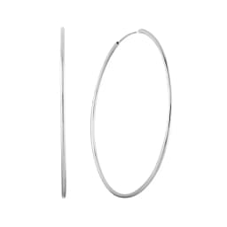 925 Sterling Silver Ear Buckle New Women Hoop Earrings Big Circle 57mm High Quality Jewelry For Fashion Ladies Birthday Gifts
