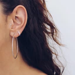 925 Sterling Silver Ear Buckle New Women Hoop Earrings Big Circle 57mm High Quality Jewelry For Fashion Ladies Birthday Gifts