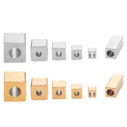 20Pcs 3 4 5 6 8mm Gold Silver tone Stainless Steel Cube Spacer Beads Square Loose Beads for DIY Bracelet Jewelry Making Material