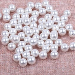10-1000Pcs Imitation Pearl 3/4/6/8/10/12/14/16mm Straight Holes Beige Round Acrylic Loose Beads Pearl Spacer Beads DIY Craft
