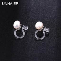 1 Pair Pearl Ear Clip Female New Painless Plastic Resin Korean Ear Clip No Hole High-Quality Ear Clip Female Summer Design Sense