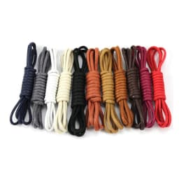 1Pair Unisex Cotton Waxed Shoelaces Round Oxford Shoe Laces Boots Laces Waterproof Leather Shoelace Length 80/100/120/140/160cm