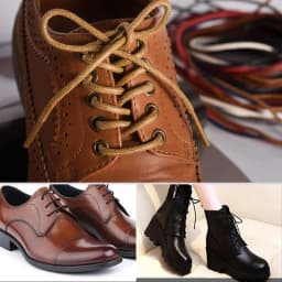 1Pair Unisex Cotton Waxed Shoelaces Round Oxford Shoe Laces Boots Laces Waterproof Leather Shoelace Length 80/100/120/140/160cm