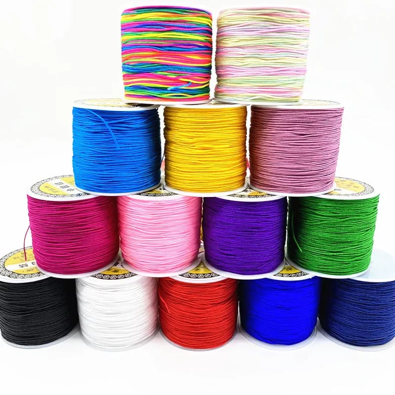 0.8mm Nylon Cord Thread Chinese Knot Macrame Bracelet Braided String DIY Tassels Beading