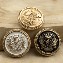 10pcs British College Style Suit Buttons Crown Pattern Golden Coat Jacket Buttons Sewing Accessories Handmade DIY Shirt Buttons