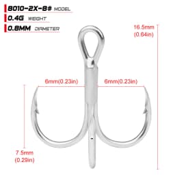 PROBEROS 10Pcs/lot Saltwater Fishing Hooks Treble Hooks 1#-2#-4#-6#-8#-10#-12#-14#-1/0#-2/0#-3/0# High-Carbon Steel Fishhooks