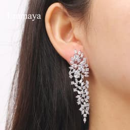 Emmaya New Fashion Charming Leaves Shape Elegant Zirconia Earring For Women And Girls Popular Ornament Wedding Party Dress-Up