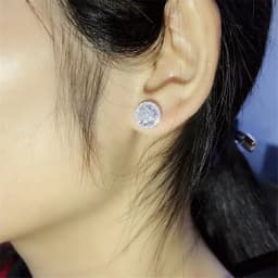 Charm 14K Gold Lab Diamond Stud Earring Real 925 sterling silver Jewelry Engagement Wedding Earrings for Women Bridal Party Gift