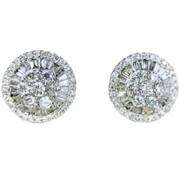 Charm 14K Gold Lab Diamond Stud Earring Real 925 sterling silver Jewelry Engagement Wedding Earrings for Women Bridal Party Gift