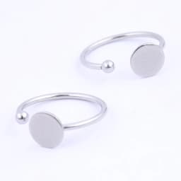 10pcs Stainless Steel Ring Bezel Blanks Gold Plated Finger Ring Base Setting Diy Jewelry Accessories