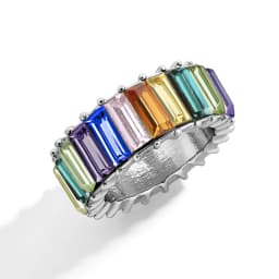 Luxury Cubic Zirconia Rings For Women Fashion Red Blue Copper Plated Finger Rings Zircon Statement Wholesale Bulk Jewelry 2021